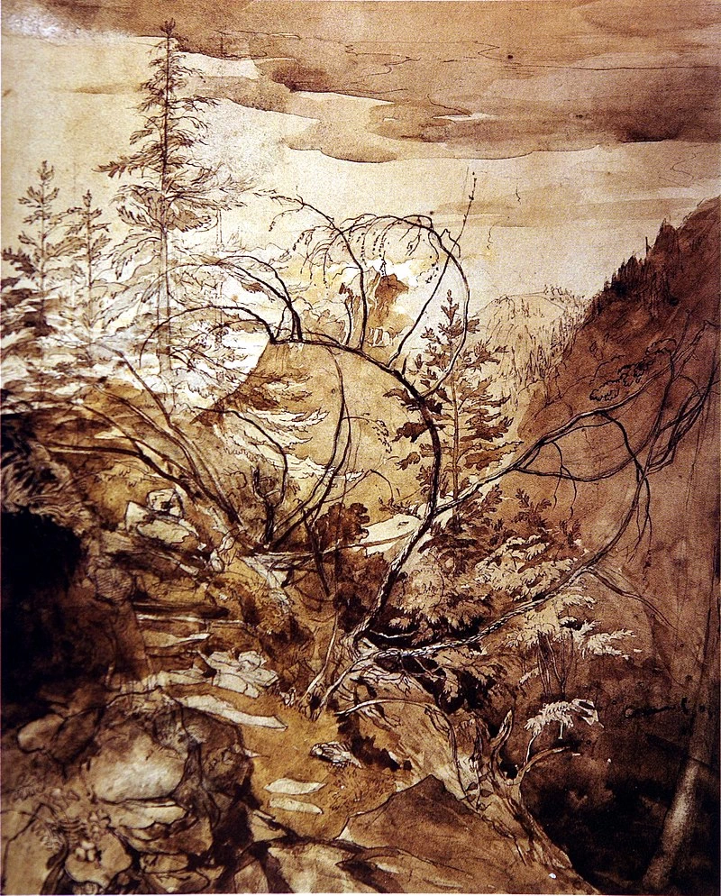 Alberi e rocce, ~ 1845